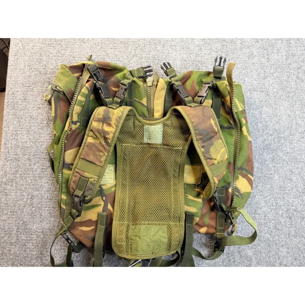Vintage 1995 Seyntex British Military DPM IRR Rucksack Side Pouches & Yoke Set